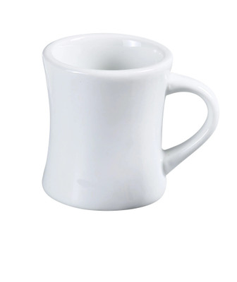 Yanco AC-75-H 8 Oz. White Round Porcelain Abco Hartford Mug