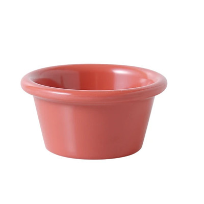 Yanco NC-536RD 2 Oz. Red Round Smooth Melamine Nu-Classic Ramekin