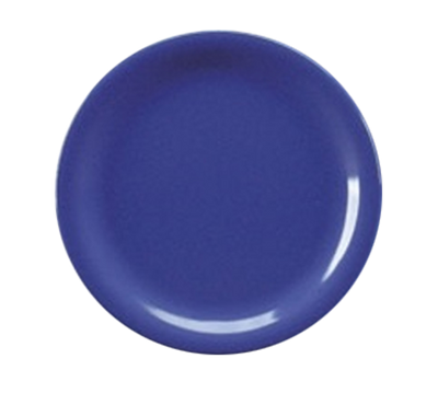 Yanco MS-109BU 9" Dia. Blue Melamine Round Narrow Rim Milestone Plate