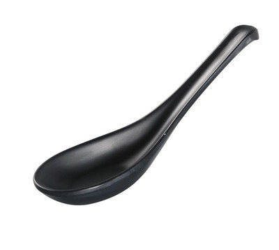 Yanco BP-8206 5.5" W Melamine Asian Style Black Pearl Spoon