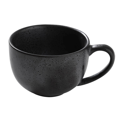 Yanco DB-001 7 Oz. Black Porcelain Diamond Black Cup