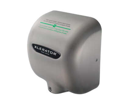Excel Dryer XL-SI Brushed Stainless Steel Surface Mounted Fixed Nozzle Automatic XLERATOR Hand Dryer - 110-120 Volts