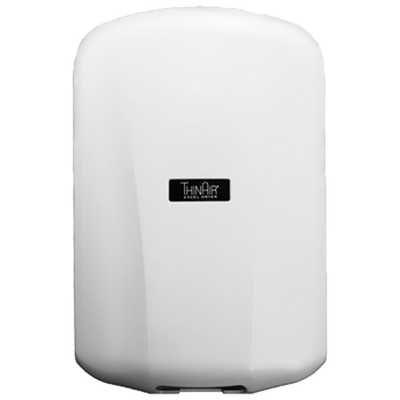 Excel Dryer TA-ABS White Polymer Surface Mounted Fixed Nozzle Automatic ThinAir Hand Dryer - 110-120 Volts