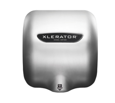 Excel Dryer XL-SB Brushed Stainless Steel Surface Mounted Fixed Nozzle Automatic XLERATOR Hand Dryer - 110-120 Volts