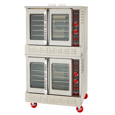 American Range MSD-2 40&quot; W Natural Gas Double Deck Majestic Convection Oven - 140,000 BTU