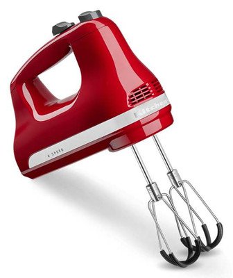 KitchenAid KHM6118ER Empire Red 6 Speed Hand Mixer with Flex Edge Beaters