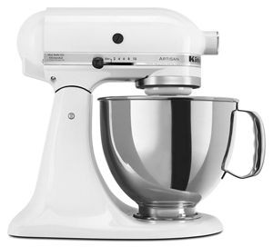 KitchenAid KSM150PSWH 5 Qt. White 10-Speed KitchenAid Artisan Series Tilt-Head Stand Mixer