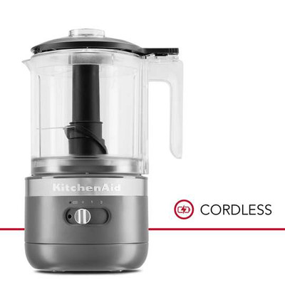 KitchenAid KFCB519DG 5 Cups Matte Charcoal Grey Stainless Steel Blade Food Chopper