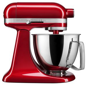 KitchenAid KSM3316XCA Artisan Mini Plus 3.5 Qt. Candy Apple Red 10-Speed Tilt-Head Stand Mixer