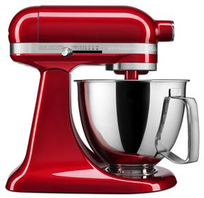KitchenAid KSM3316XCA Artisan Mini Plus 3.5 Qt. Candy Apple Red 10-Speed Tilt-Head Stand Mixer