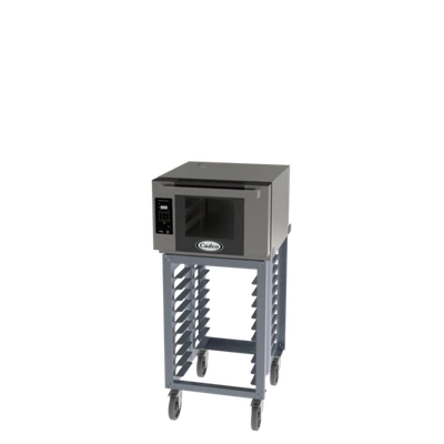 Cadco BLS-3HGD-1 Stainless Steel Single Deck Half Size Electric Bakerlux GO Heavy-Duty Convection Oven - 120 Volts 1-Ph