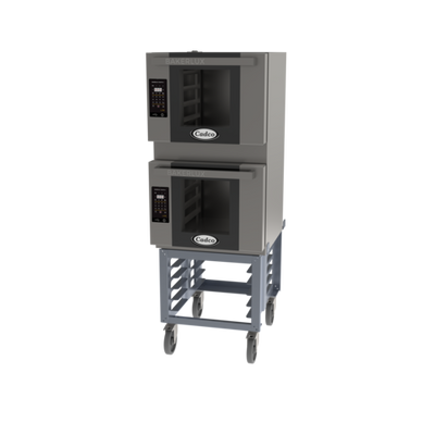 Cadco BLS-4HLD-2 Stainless Steel Half Size Electric Standard Bakerlux LED Heavy-Duty Convection Oven - 208-240 Volts
