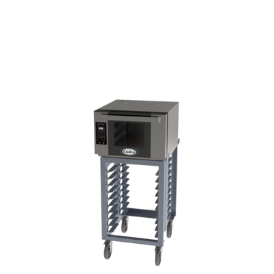 Cadco BLS-3HLD-1 Stainless Steel Single Deck Half Size Electric Bakerlux LED Heavy-Duty Convection Oven - 208-240 Volts 1-Ph
