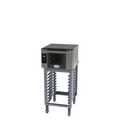 Cadco BLS-3HLD-1 Stainless Steel Single Deck Half Size Electric Bakerlux LED Heavy-Duty Convection Oven - 208-240 Volts 1-Ph