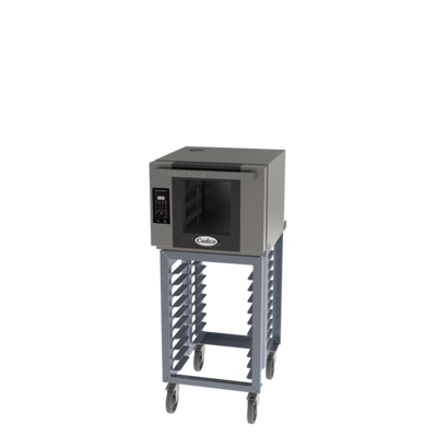 Cadco BLS-4HLD-1 Stainless Steel 1 Deck Half Size Electric Standard Bakerlux LED Heavy-Duty Convection Oven - 208-240 Volts