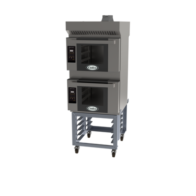 Cadco BLS-3HLD-2H Stainless Steel Half Size Electric Bakerlux LED Heavy-Duty Convection Oven - 208-240 Volts 1-Ph