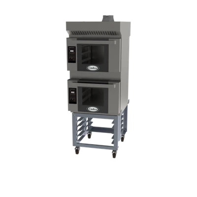 Cadco BLS-3HLD-2H Stainless Steel Half Size Electric Bakerlux LED Heavy-Duty Convection Oven - 208-240 Volts 1-Ph