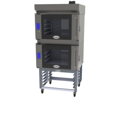 Cadco BLS-4FTR-2H Stainless Steel Electric Standard Bakerlux TOUCH Heavy-Duty Convection Oven - 208-240 Volts