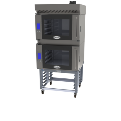 Cadco BLS-4FTR-2H Stainless Steel Electric Standard Bakerlux TOUCH Heavy-Duty Convection Oven - 208-240 Volts