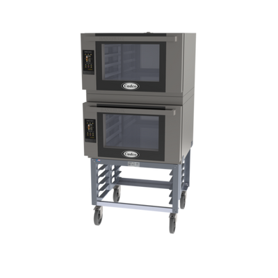 Cadco BLS-4FTD-2 63.04" H Stainless Steel with Stand Bakerlux TOUCH Heavy-Duty Convection Oven - 208-240 Volts