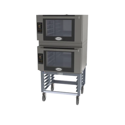 Cadco BLS-4FTD-2 63.04" H Stainless Steel with Stand Bakerlux TOUCH Heavy-Duty Convection Oven - 208-240 Volts