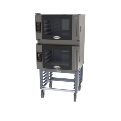 Cadco BLS-4FTR-2 Stainless Steel Electric Standard Bakerlux TOUCH Heavy-Duty Convection Oven - 208-240 Volts