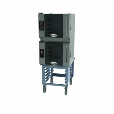 Cadco BLS-4HTR-2 67.87" H Stainless Steel Bakerlux TOUCH Heavy-Duty Convection Oven - 16 Amps