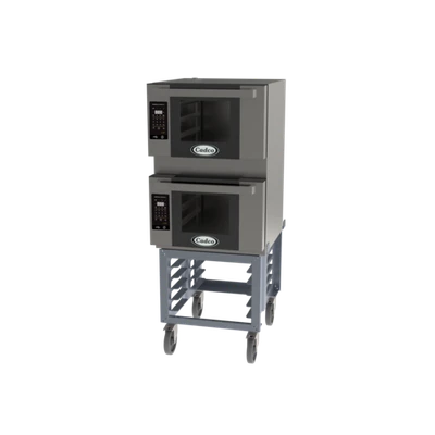 Cadco BLS-3HLD-2 Stainless Steel Half Size Electric Bakerlux LED Heavy-Duty Convection Oven - 208-240 Volts 1-Ph