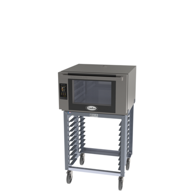 Cadco BLS-4FTD-1 54.53" H Stainless Steel with Stand Bakerlux TOUCH Heavy-Duty Convection Oven - 208-240 Volts