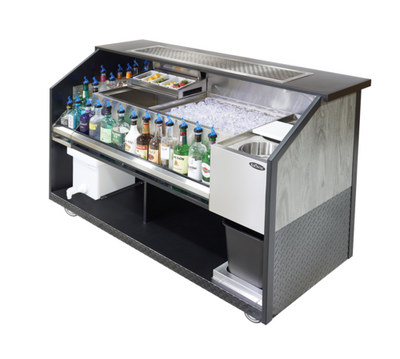 Black Stainless Steel Aluminum Bad Birdy Mobile Bar by Krowne