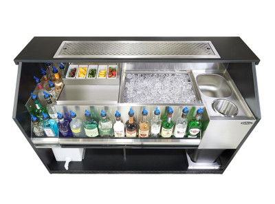 Black Stainless Steel Aluminum Bad Birdy Mobile Bar by Krowne