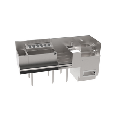 Krowne KR24-TCS66D 66" W x 36.5" H x 24" D Stainless Steel The Taffer Command Station by Krowne