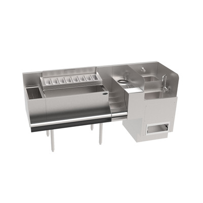 Krowne KR24-TCS72E 72" W x 36.5" H x 24" D Stainless Steel The Taffer Command Station by Krowne