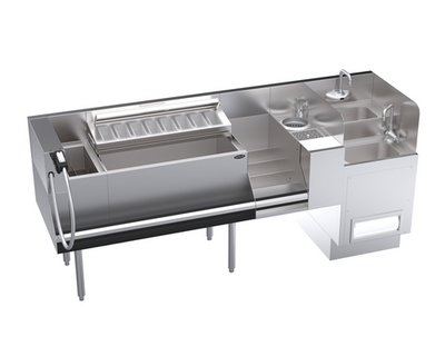Krowne KR24-TCS80C-10 80" W x 24" D Stainless Steel The Taffer Command Station by Krowne