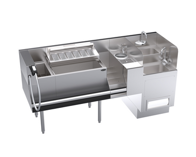 Krowne KR24-TCS70A-10 70" W x 36.5" H x 24" D Stainless Steel The Taffer Command Station by Krowne