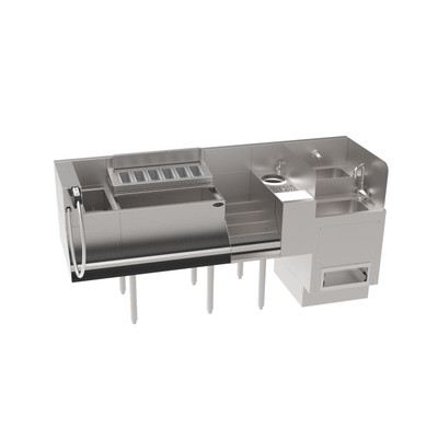 Krowne KR24-TCS70A-10 70" W x 36.5" H x 24" D Stainless Steel The Taffer Command Station by Krowne