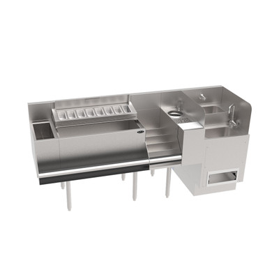 Krowne KR24-TCS76F 76" W x 24" D Stainless Steel The Taffer Command Station by Krowne