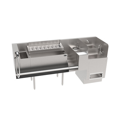 Krowne KR24-TCS76B-10 76" W x 24" D Stainless Steel The Taffer Command Station by Krowne