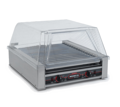 Nemco 8045N-220 Aluminum And Stainless Steel Construction Roller-Type Roll-A-Grill® Narrow Hot Dog Grill - 220V
