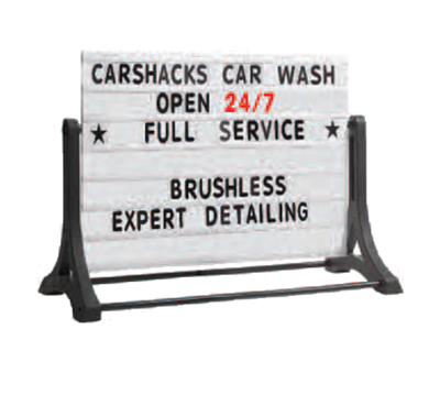 AARCO ROC-7 56" W x 42" H Letter Board The Rocker Sidewalk Sign