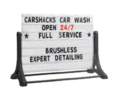AARCO ROC-7 56" W x 42" H Letter Board The Rocker Sidewalk Sign