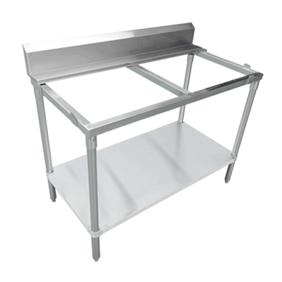 Omcan USA 41277 48&quot;W x 30&quot;D x 42&quot;H Stainless Steel Frame Undershelf Polytop Table Frame