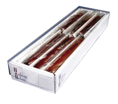 Omcan USA 12791 Stainless Steel Wood Handle Pointed Tip Table Steak Knife Set (1 Set of 6 Knives)