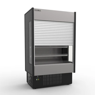 MVP Group KGH-ES-80-S 78.2" W Vertical Hydra-Kool Grab-N-Go Open Merchandiser with Electric Shutter - 230 Volts