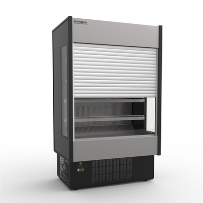 MVP Group KGH-ES-80-S 78.2" W Vertical Hydra-Kool Grab-N-Go Open Merchandiser with Electric Shutter - 230 Volts