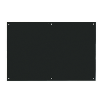 AARCO 6BKGB4872NT 48" W x 72" H Black Frameless Glass Markerboard