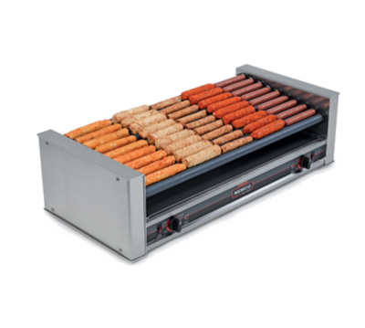 Nemco 8075SXW-SLT-RC GripsIt Coated Rollers Roller-Type Roll-A-Grill® Hot Dog Grill - 120V