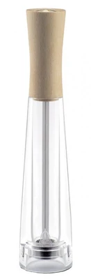 Omcan USA 43701 10" Tall Light Italian Beech Wood Acrylic Resin Base TRE SPADE Tosca Series Salt Mill