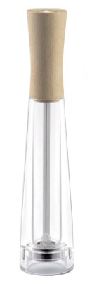 Omcan USA 43701 10" Tall Light Italian Beech Wood Acrylic Resin Base TRE SPADE Tosca Series Salt Mill