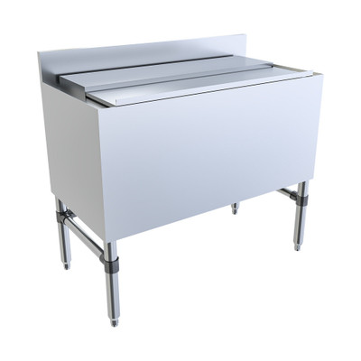 BK Resources UB4-18-IBCP36-7 Stainless Steel 4"H backsplash Underbar Ice Bin